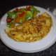 Vegetable omlette with salad