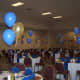 Helium balloons as party decorations