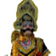 An actor dressed for the role of Ravana.