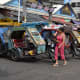 A trisikad, or tricycle, in the Philippines. 