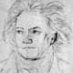 A sketch of Ludwig van Beethoven