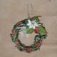 Mini Wreath Ornament with Poinsettia