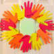Our finished thankful hands wreath!