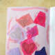 2. Glue tissue paper on the inside of the card.