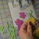 Cut colored flowers.