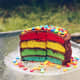 Rainbow cake.