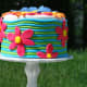 Ribbed flower cake.