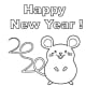Printable Coloring Sheet for Year of the Rat