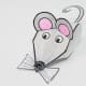 This little rat is made from a pointed strip, ears, whiskers, and a tail. You can't see it from this angle, but the Chinese character for &quot;rat&quot; is printed on its back.