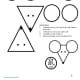 This template has shapes to color, cut, and assemble to make rat faces along with the Chinese character and English word for "rat." Use it for decorating things like greeting cards or bookmarks.