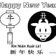 Year of the Ox Coloring Sheet 7—Ox with Black Circle Background—Landscape