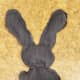 Your completed denim rabbit should look something like this.