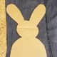 Using a black Sharpie, trace your bunny shape onto your fabric.