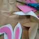 Trace and cut out the bunny ears from your crafting foam. I chose to make one ear bent for the cuteness factor. 