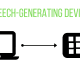 SGDs can read text from typing or track eye movement to generate sound output of the message.