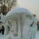 The winning sculpture of the Harbin Snow Festival.