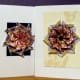 Here are the two medallions in Lesson One made into 4.24 X 5.5 inch note cards. You can see that all is needed is background paper to mix and match and a greeting card is ready for sending. Add a note in your own handwriting.