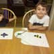My boys finished with their ladybug creations.