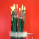 Another example of paint brush set that I have owned for several years now. The handles have peeled off over time, but most of the brushes are still holding their shape. Image is a few years old.