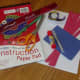 Supplies to make a paper flag.
