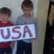 My boys displaying their USA collage.