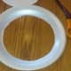 Cut out inside circle of paper plate.