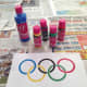 Print color picture of Olympic rings to follow as a guide.