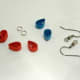 Teardrop shaped coils and earring findings
