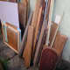 The rest of my salvaged wood laid out ready for storage