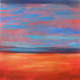 Paint the horizon line at the 1/3 line, and paint &quot;ground&quot; and &quot;sky&quot; using complementary colors in the families of blue and orange.