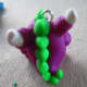 Purple Polymer Clay Dragon Charm
