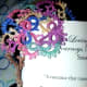 A beautiful multicolored tatted bookmark.