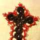 Needle tatted cross.