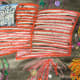 Painting of an American flag. In this one, the American flag and fireworks were done with oil pastels, then a watercolor wash was added for the background night sky. The optional sparkles were also added.