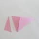Take a pair of scissors and trim off part of the paper at the other end. Be careful not to cut the triangle.