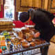 My husband checking out some Moroccan goods
