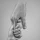 Charcoal drawing of hands, #79