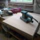 Levelling with a belt sander and smoothing fine with an ordinary sander