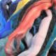 Assorted ends/waste from wool tops/roving