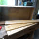 Wood salvaged for recycling in DIY projects.