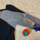 After being marked and cut. I cut mine slightly larger because my new fabric isn't as stretchy as the original garment.