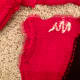Close-up of serged seam.