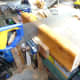 I cut out the slotting joint in the inner shelving supports.