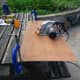 I cut out the centre back panel from scrap 4mm plywood.