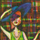 The Woman: Introduction- My favorite part of all three of these is the plaid backgrounds. I love how the colors blend together.