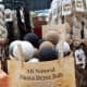 Dryer balls for sale at the market.