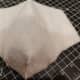 Quilt batting for filter was sewn to shape by hand. It was inserted after the mask was turned right side out.