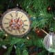 Steam punk clock ornament on the tree