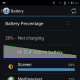Battery details at the end of playback