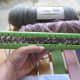 Bottom view of fabric beginning to form.